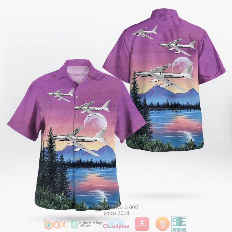Boeing B-52 Stratofortress Strategic Bomber Aircraft Hawaiian Shirt word1