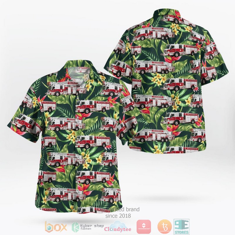Bolingbrook Illinois Bolingbrook Fire Department Aloha Shirt word2
