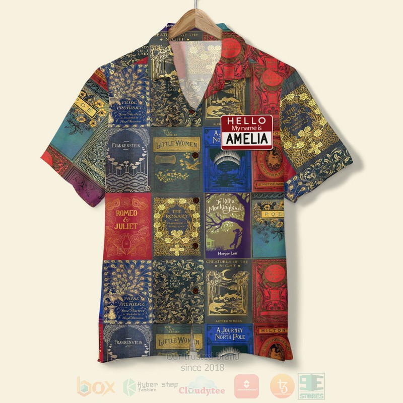BEST Book Lover Hello My Name Is-Book Seamless Custom Name Aloha Hawaiian Shirt