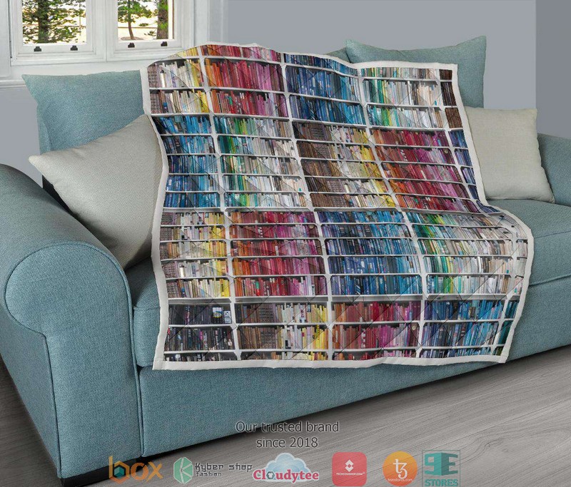 Bookshelf Bookish Quilt word3