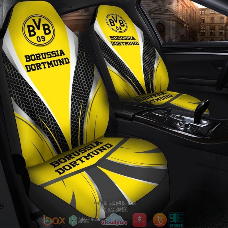 Borussia Dortmund Yellow Black Car Seat Covers word3