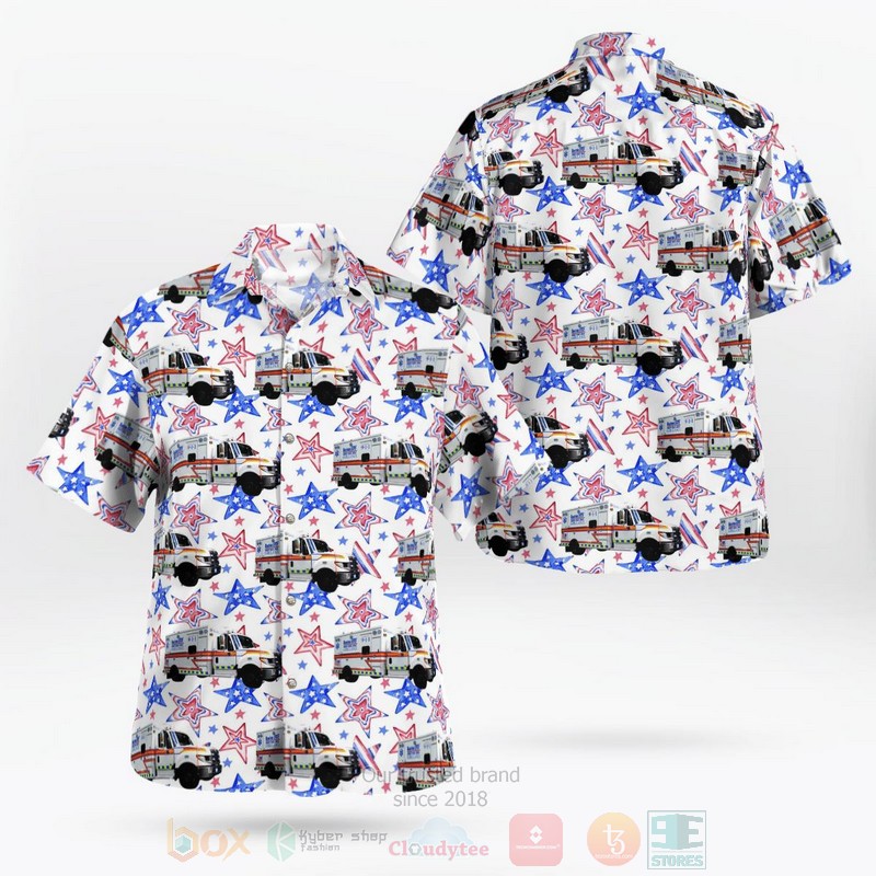 BEST Boston EMS Emergency Medical Services Ambulance Independence Day 3D Aloha Shirt