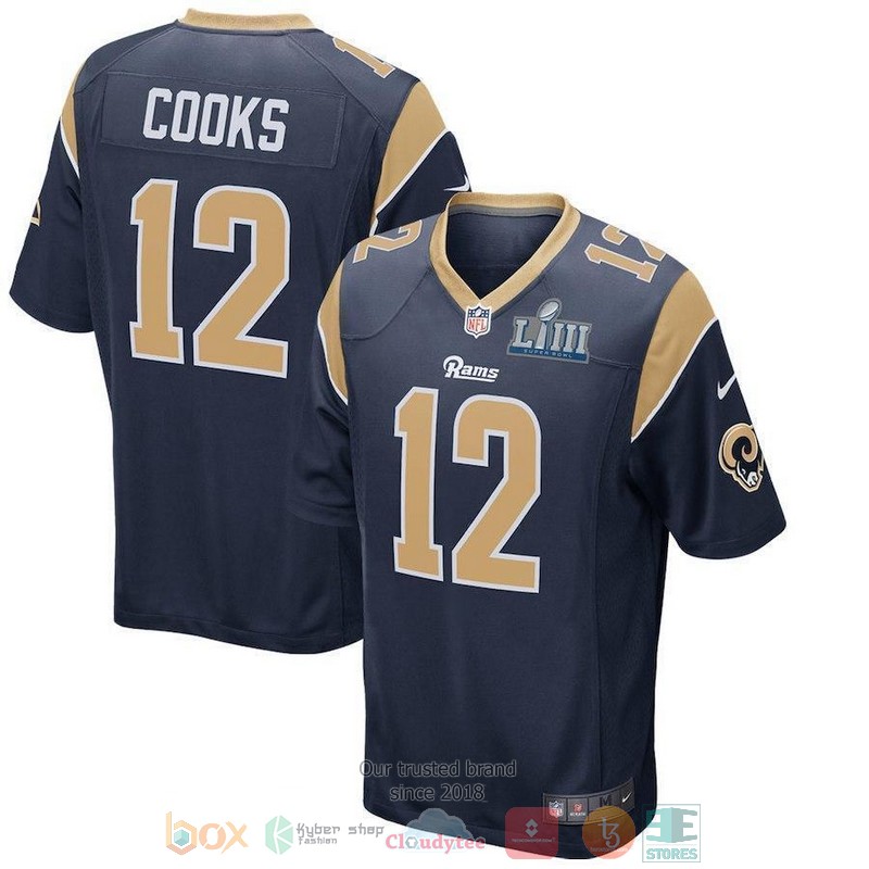 NEW Brandin Cooks Los Angeles Rams Super Bowl LIII Football Jersey 5