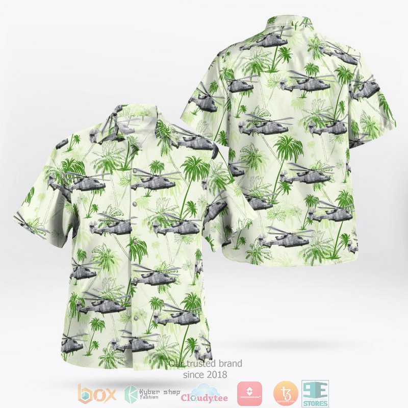 British Army AgustaWestland AW159 Wildcat Armed Forces Day Aloha Shirt word1