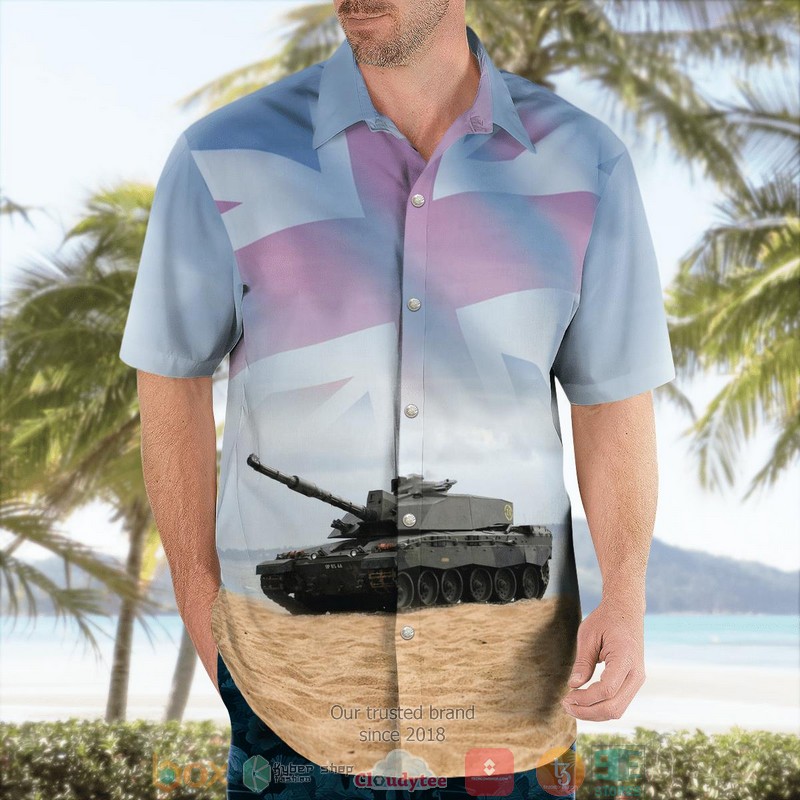 British Army Challenger 2 Armed Forces Day Aloha Shirt word2