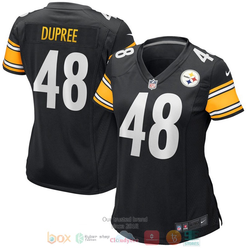 NEW Bud Dupree Black Pittsburgh Steelers Football Jersey word1