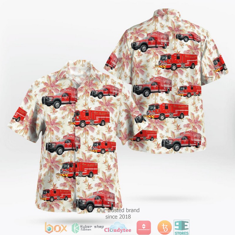 Buda Texas Buda Fire Department Hawaiian Shirt word3