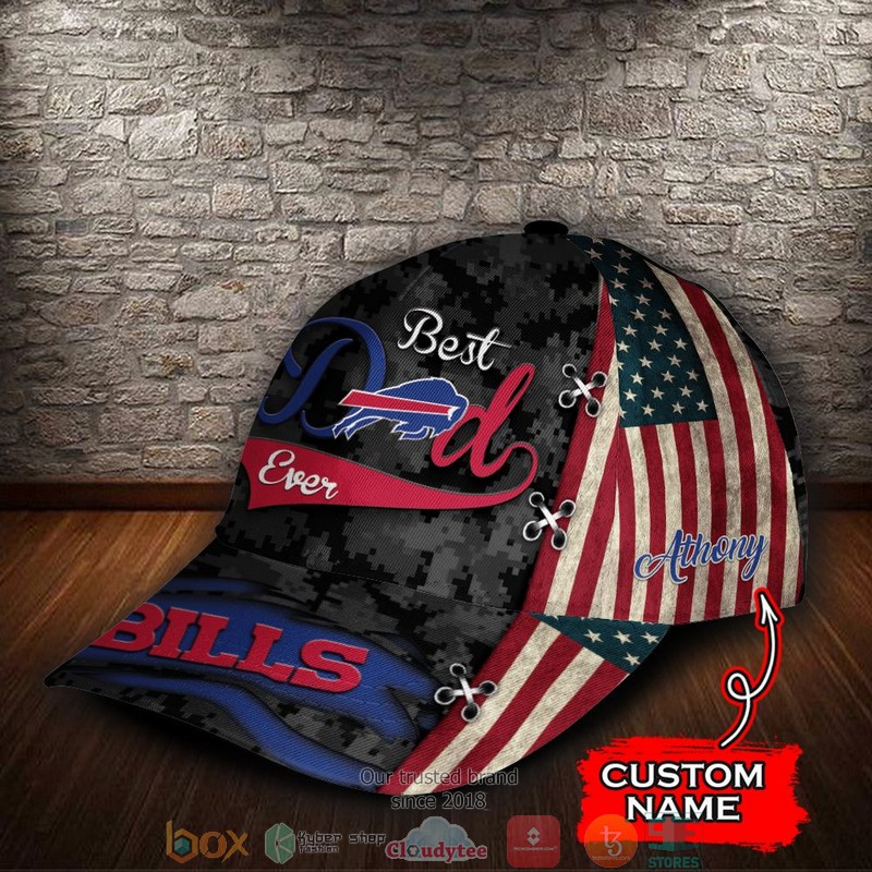 Buffalo Bills Best Dad NFL Custom Name Cap 3 Buffalo Bills Best Dad NFL Custom Name Cap word1