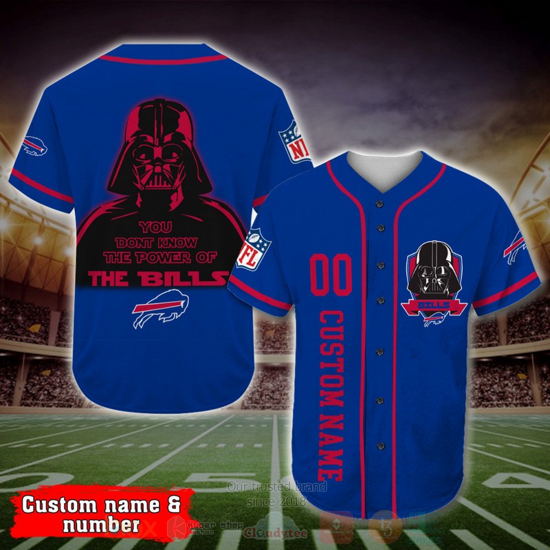 BEST Buffalo Bills, Darth Vader Custom AOP Baseball Jersey word3