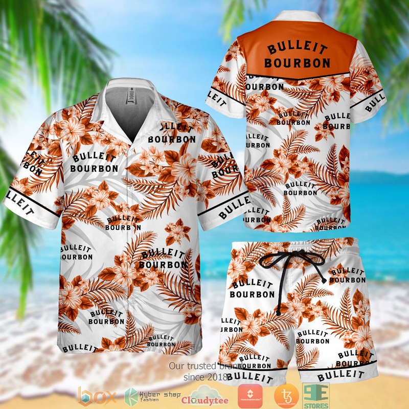 Bulleit Bourbon Hawaiian shirt, short