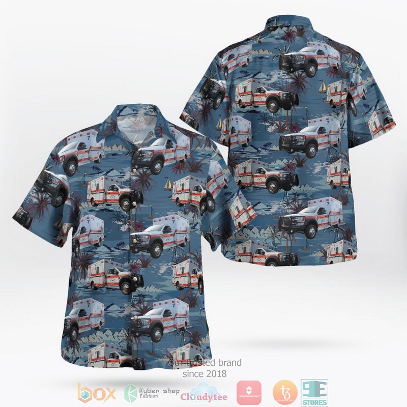 Bulloch County EMS Statesboro Georgia Hawaiian Shirt word1