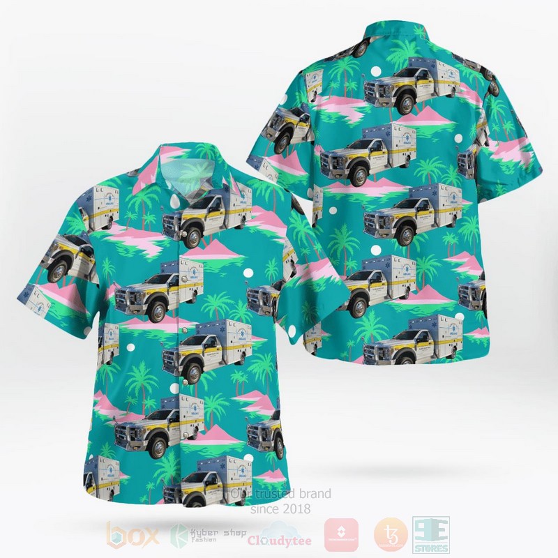 BEST Burt Township Alger County EMS, Grand Marais, Michigan 3D Aloha Shirt