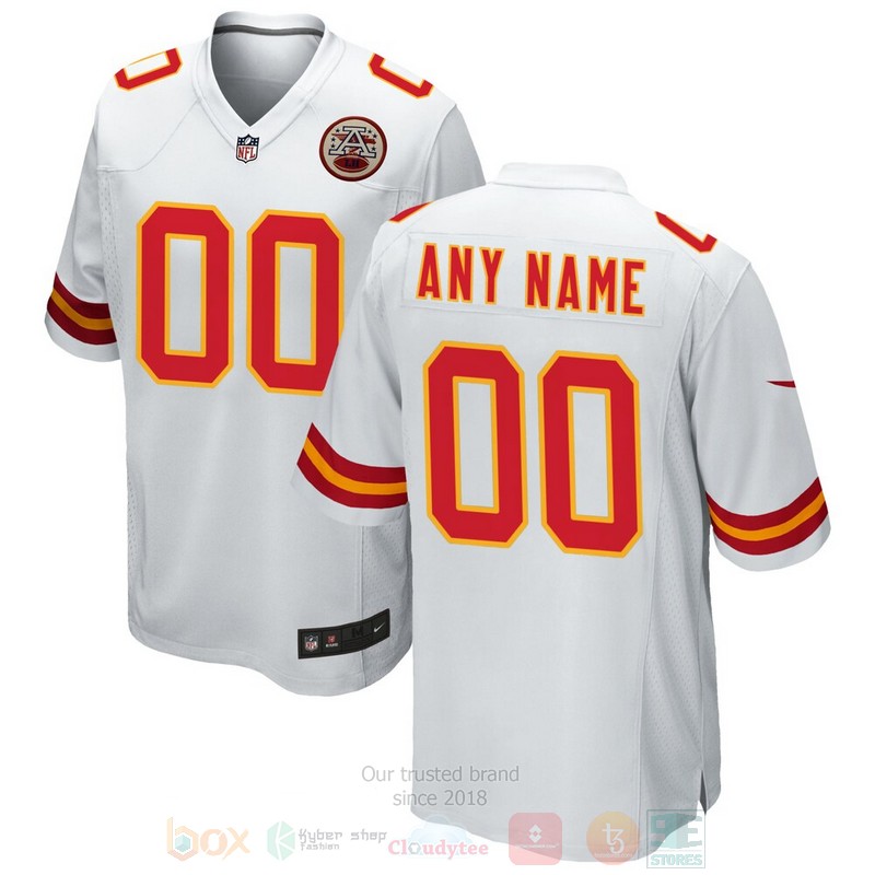 BEST Kansas City Chiefs White Custom Jersey Football 1 BEST Kansas City Chiefs White Custom Jersey Football word1