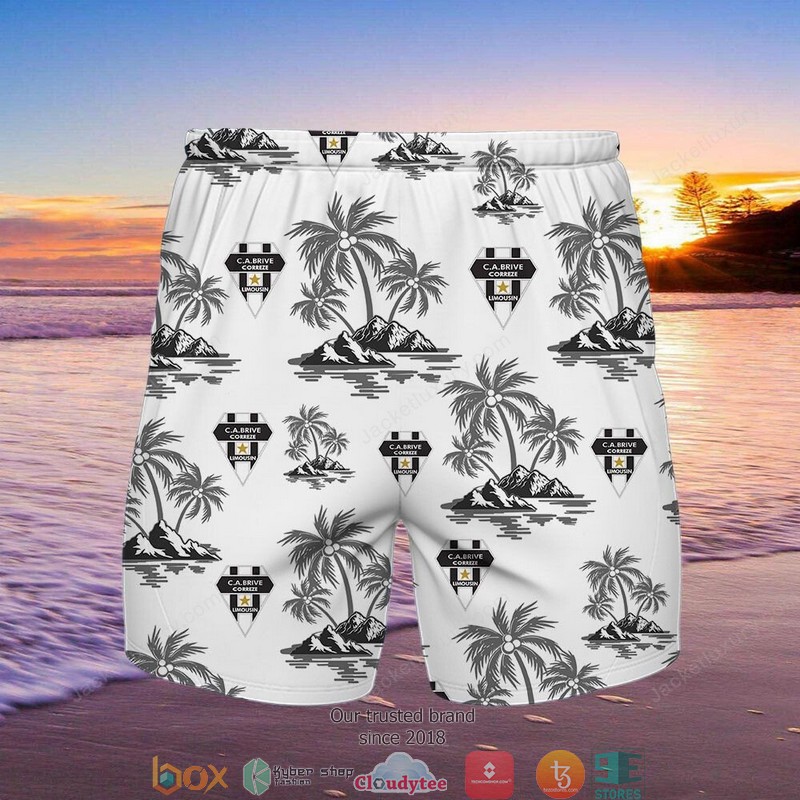 CA Brive Hawaiian Shirt, Beach Short 2 CA Brive Hawaiian Shirt, Beach Short word1