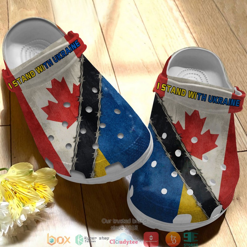 Ca I Stand With Ukraine Crocband Shoes 3 Ca I Stand With Ukraine Crocband Shoes word1