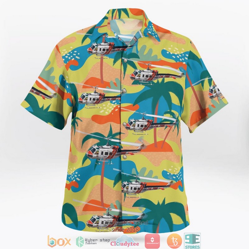 Cal Fire Bell UH 1H Iroquois 205 Hawaiian Shirt 2 Cal Fire Bell UH 1H Iroquois 205 Hawaiian Shirt word2