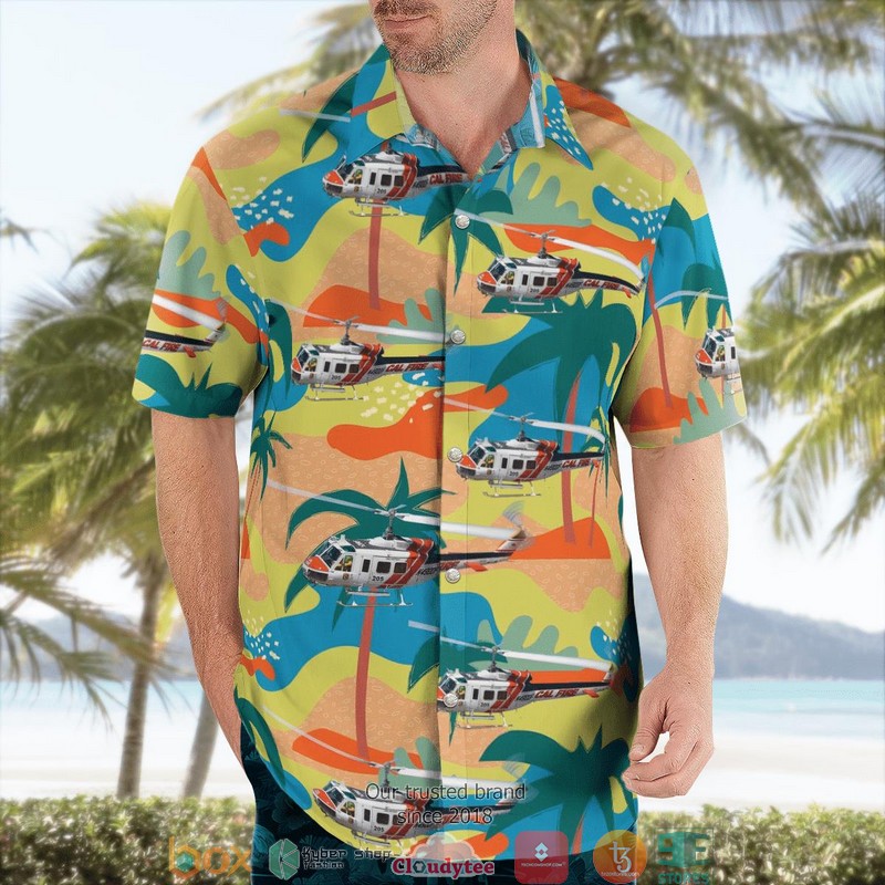 Cal Fire Bell UH 1H Iroquois 205 Hawaiian Shirt 3 Cal Fire Bell UH 1H Iroquois 205 Hawaiian Shirt word2