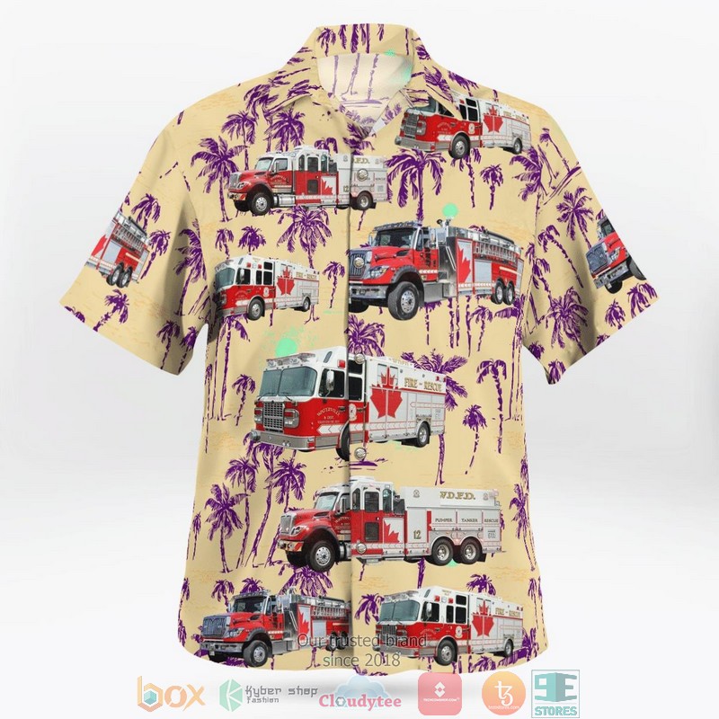 Cambridge Nova Scotia Waterville and District Volunteer Fire Department Aloha Shirt word1