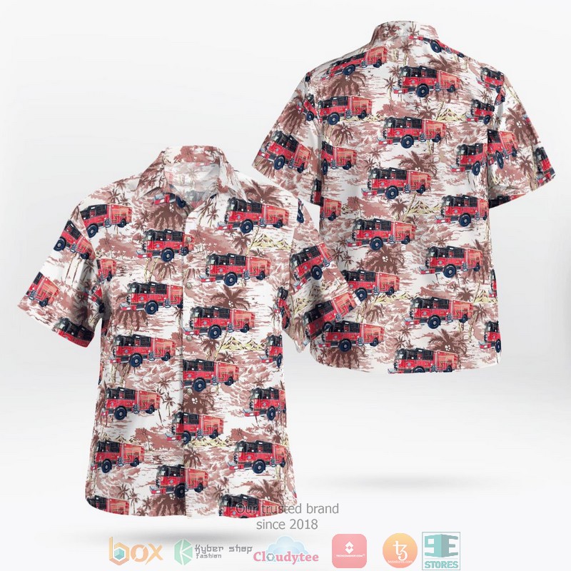 Campbellsville Kentucky Campbellsville Fire-Rescue Aloha Shirt word2