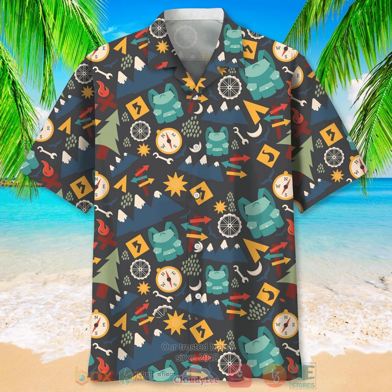 NEW Camping Discover Hawaiian Shirt 2 NEW Camping Discover Hawaiian Shirt word1