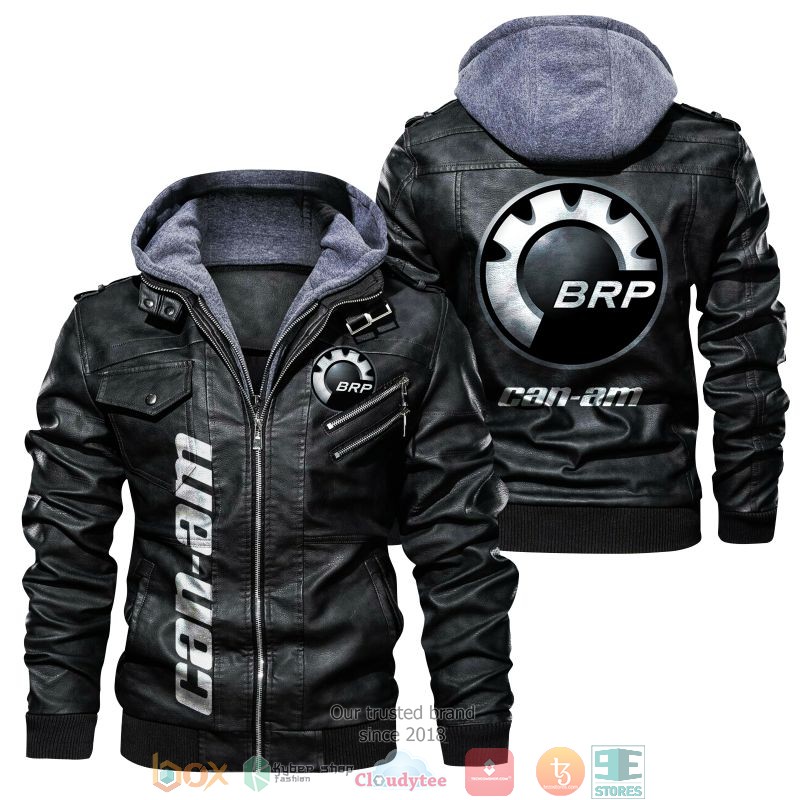 NEW Can-Am BRP motorcycles PU Leather Jacket 2 NEW Can-Am BRP motorcycles PU Leather Jacket word2