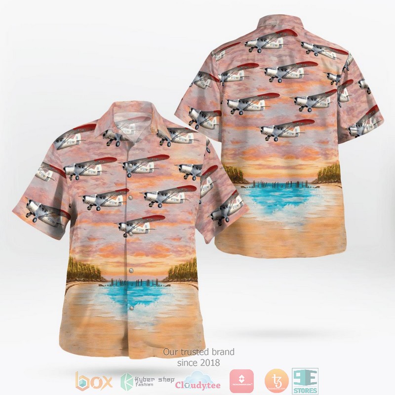 NEW Canadian Historical Aircraft Noorduyn Norseman VI Aloha Shirt word1