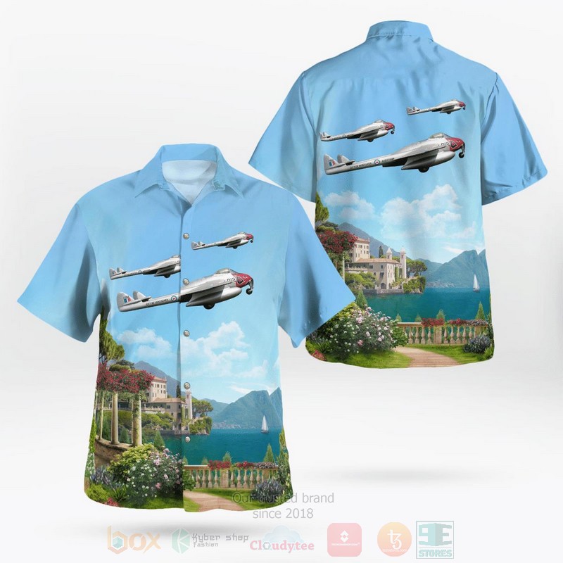 BEST Canadian Museum of Flight de Havilland Vampire 3D Aloha Shirt word2