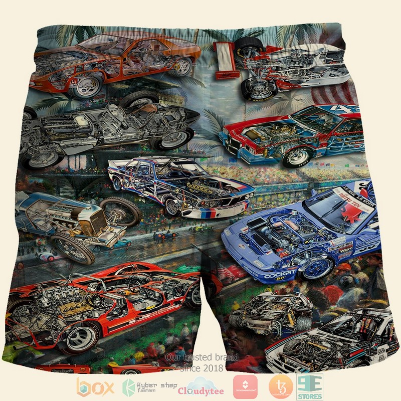 Car Racing Cutaway race track background Hawaiian Shirt, Short 3 Car Racing Cutaway race track background Hawaiian Shirt, Short word1