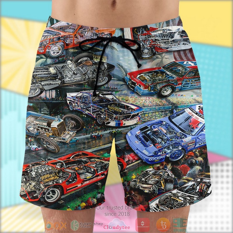 Car Racing Cutaway race track background Hawaiian Shirt, Short 6 Car Racing Cutaway race track background Hawaiian Shirt, Short word1