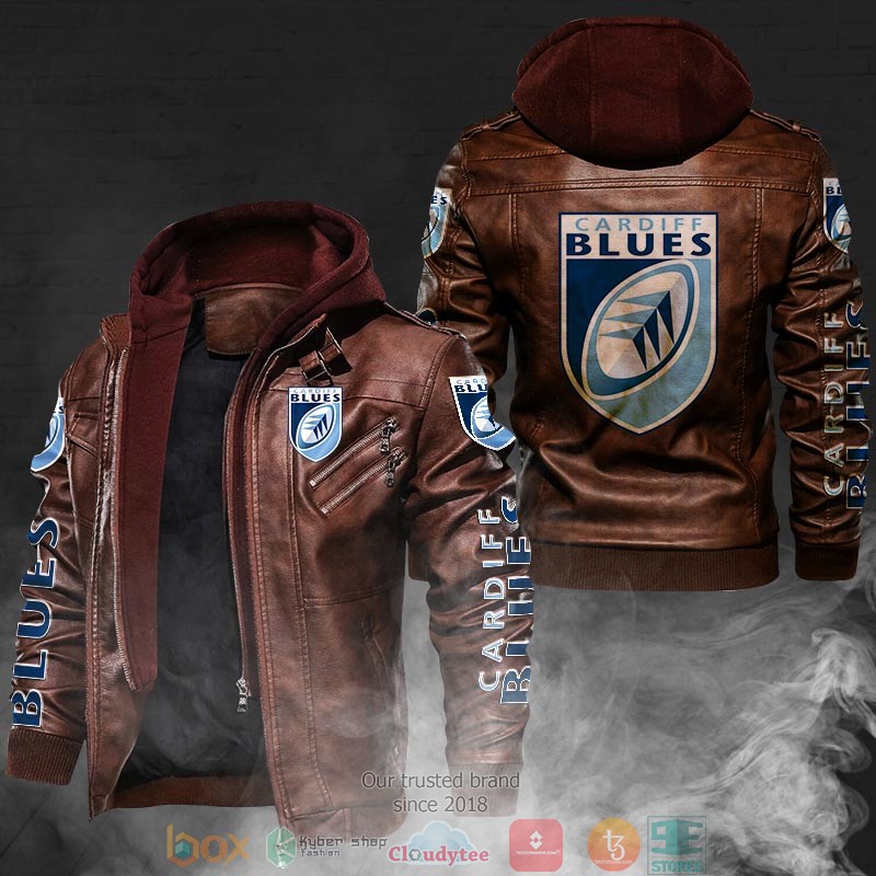 NEW Cardiff Rugby PU Leather Jacket word3