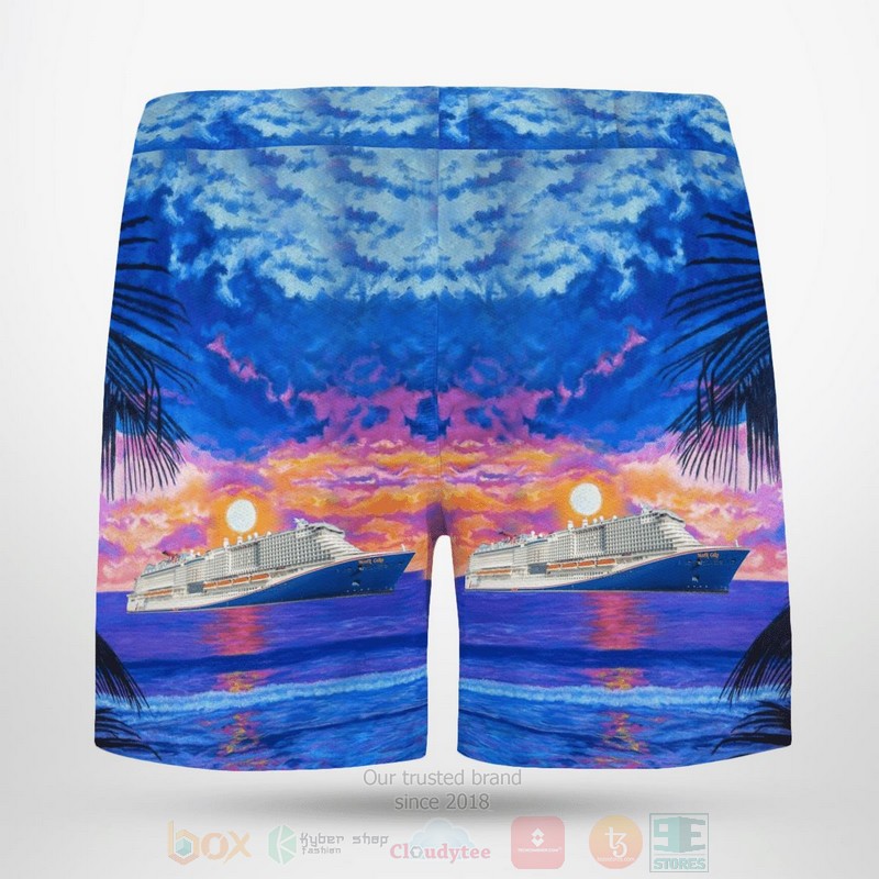 BEST Carnival Cruise Line's Mardi Gras 3D Aloha Shirt, Short-Pants word1