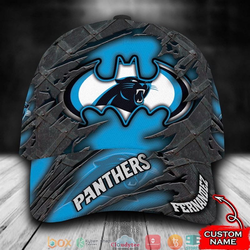 Carolina Panthers Batman NFL Custom Name Cap word2