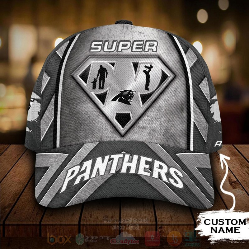 BEST Carolina Panthers NFL Team Superman Dad Custom Name 3D Cap word1