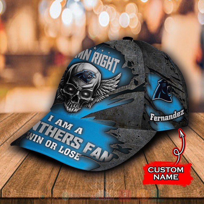 BEST Carolina Panthers Skull Custom Blue Classic Cap 3 BEST Carolina Panthers Skull Custom Blue Classic Cap word3