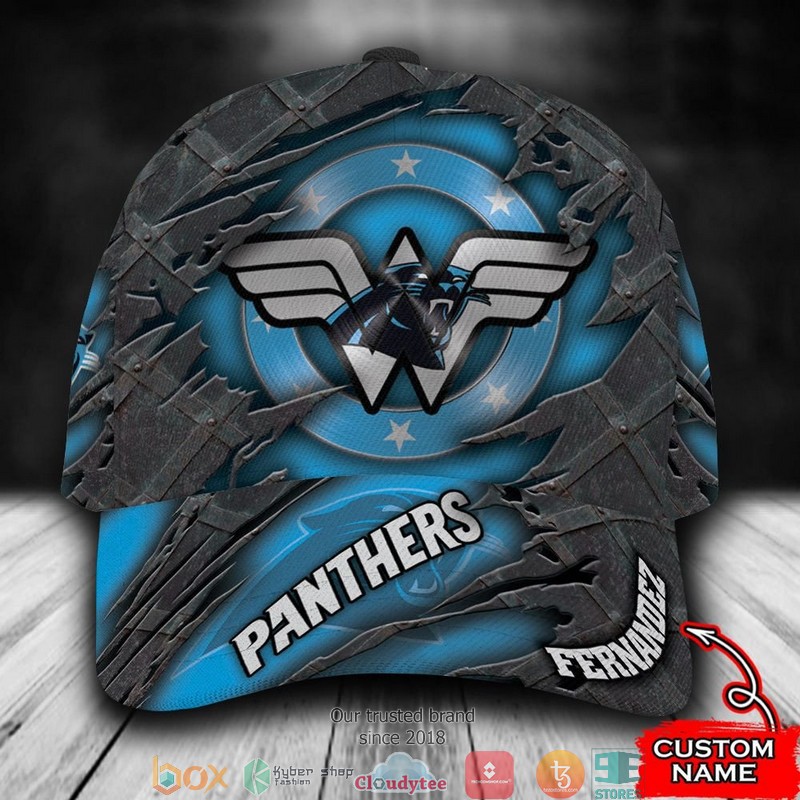 Carolina Panthers Wonder Woman NFL Custom Name Cap word3