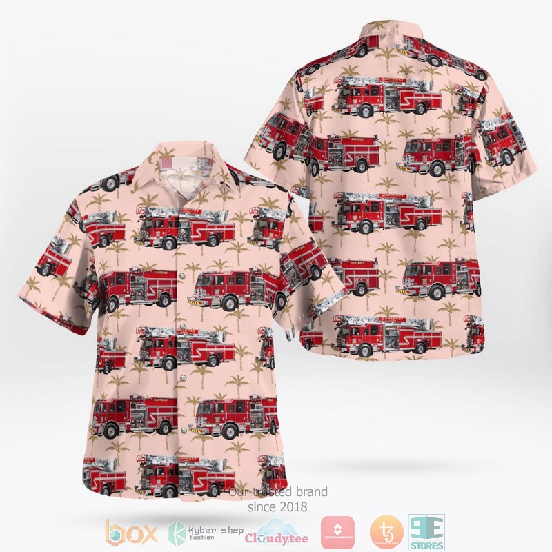 Carteret Fire Department & EMS Division New Jersey Fleet Hawaiian Shirt word2