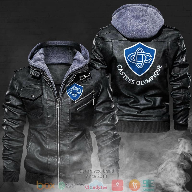NEW Castres Olympique PU Leather Jacket 2 NEW Castres Olympique PU Leather Jacket word1
