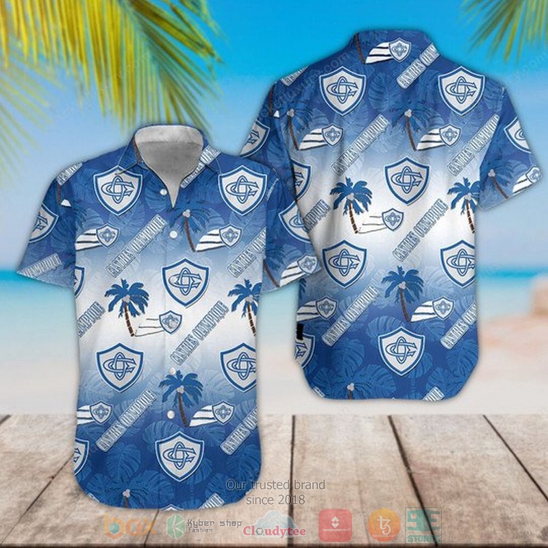 HOT Castres Olympique logo palm tree Hawaiian Shirt word3
