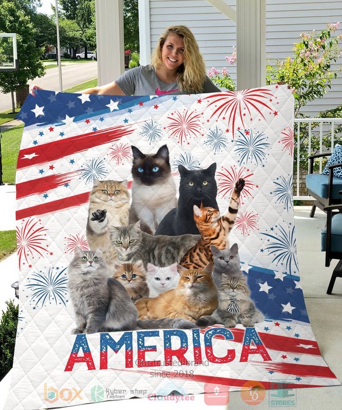 HOT Cat America Independence Day Blanket Quilt 2 HOT Cat America Independence Day Blanket Quilt word2