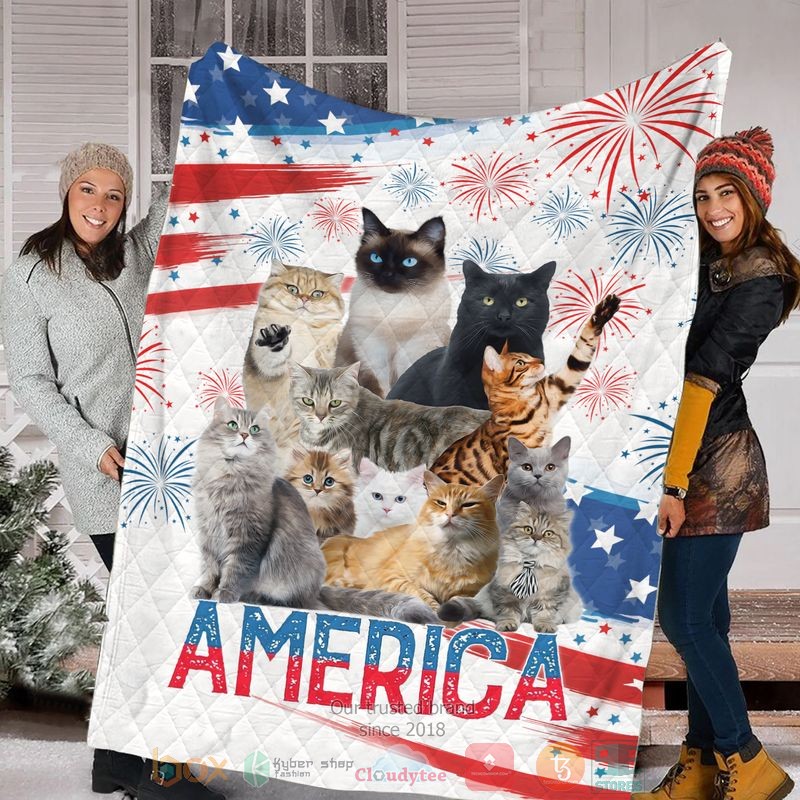HOT Cat America Independence Day Blanket Quilt 3 HOT Cat America Independence Day Blanket Quilt word2