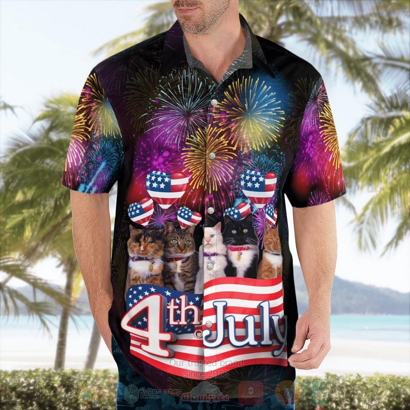 BEST Cats 4th of July 3D Aloha Shirt 3 BEST Cats 4th of July 3D Aloha Shirt word3