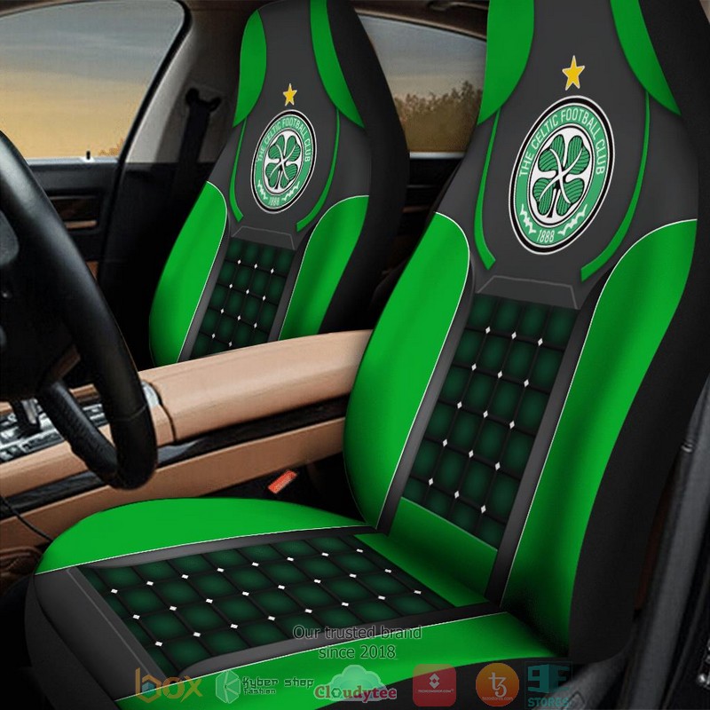 Celtic FC Black Green Car Seat Covers