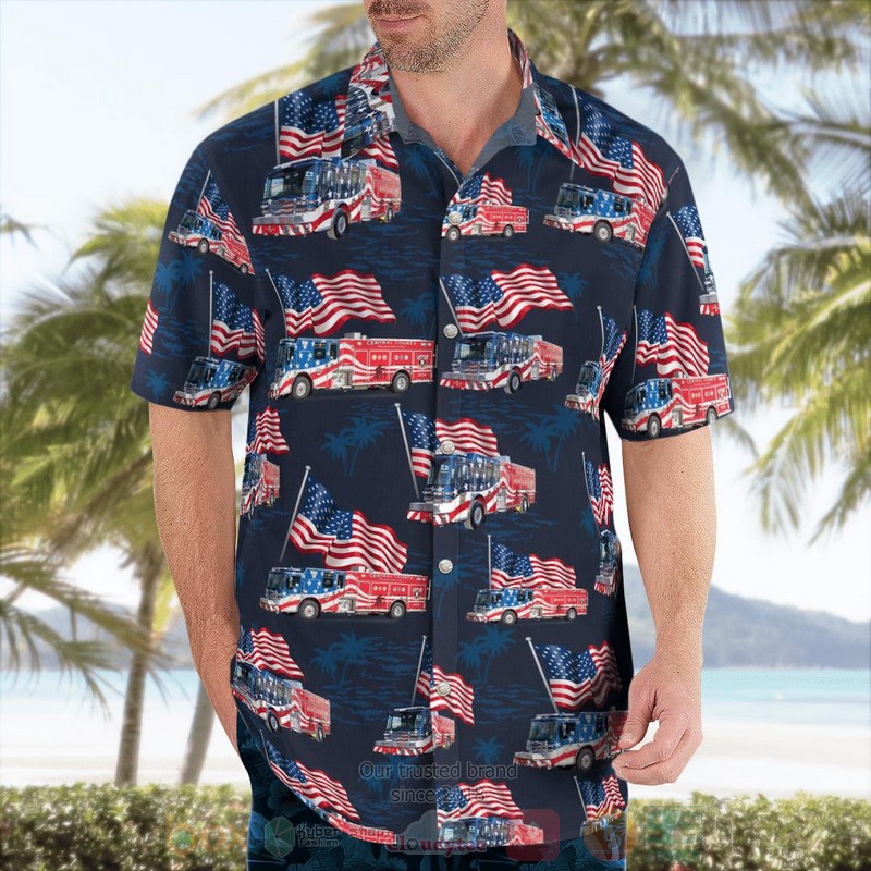 BEST Central County Fire & Rescue, Missouri 4th of July 3D Aloha Shirt word2
