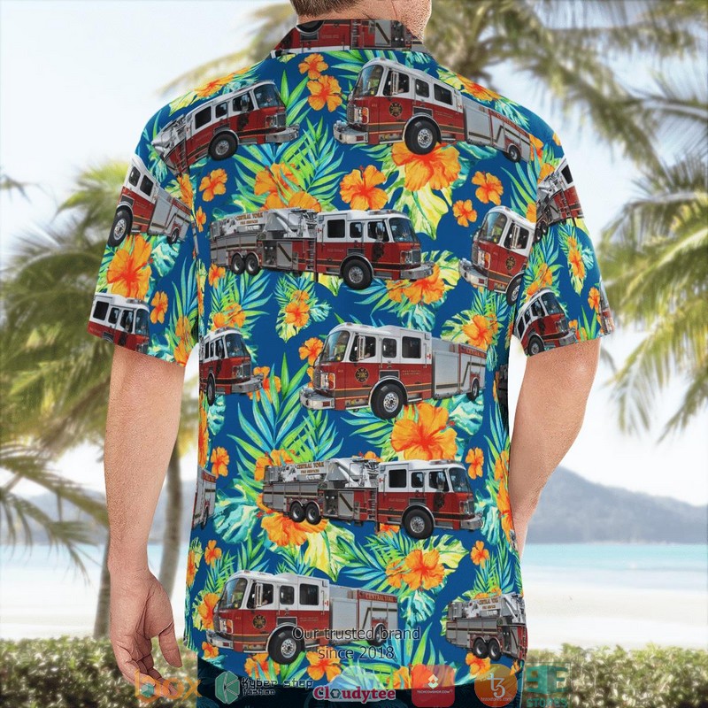 Central York Fire Services Ontario Canada Fleet Hawaiian Shirt word3