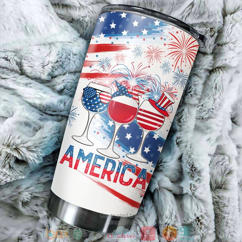 Champagne glass America Independence day Tumbler