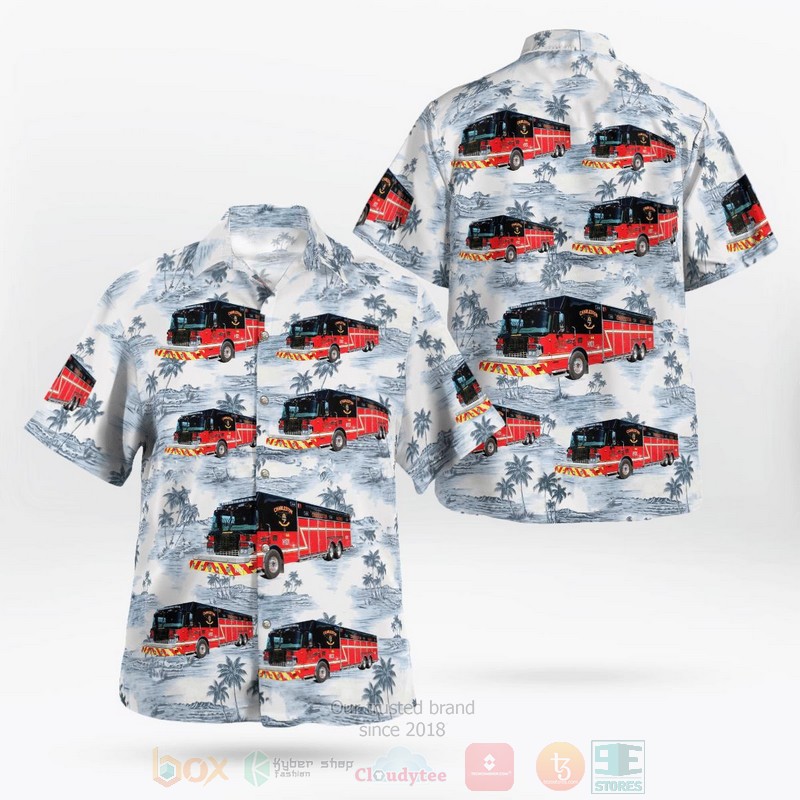 BEST Charleston, South Carolina, Charleston Fire Department HazMat Response Team 3D Aloha Shirt word2
