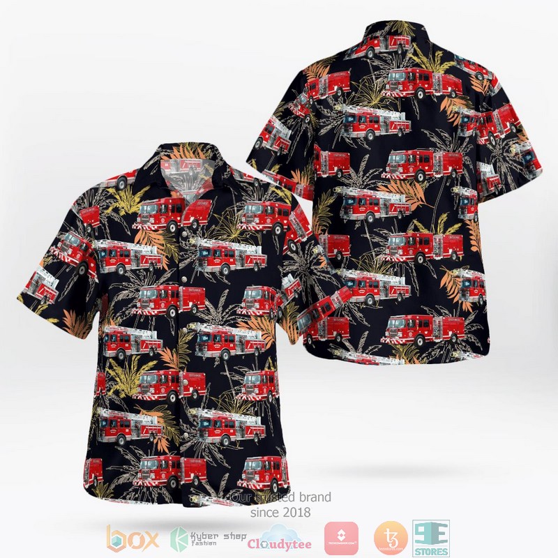 Chattanooga Tennessee Chattanooga Fire Department Hawaiian Shirt word1