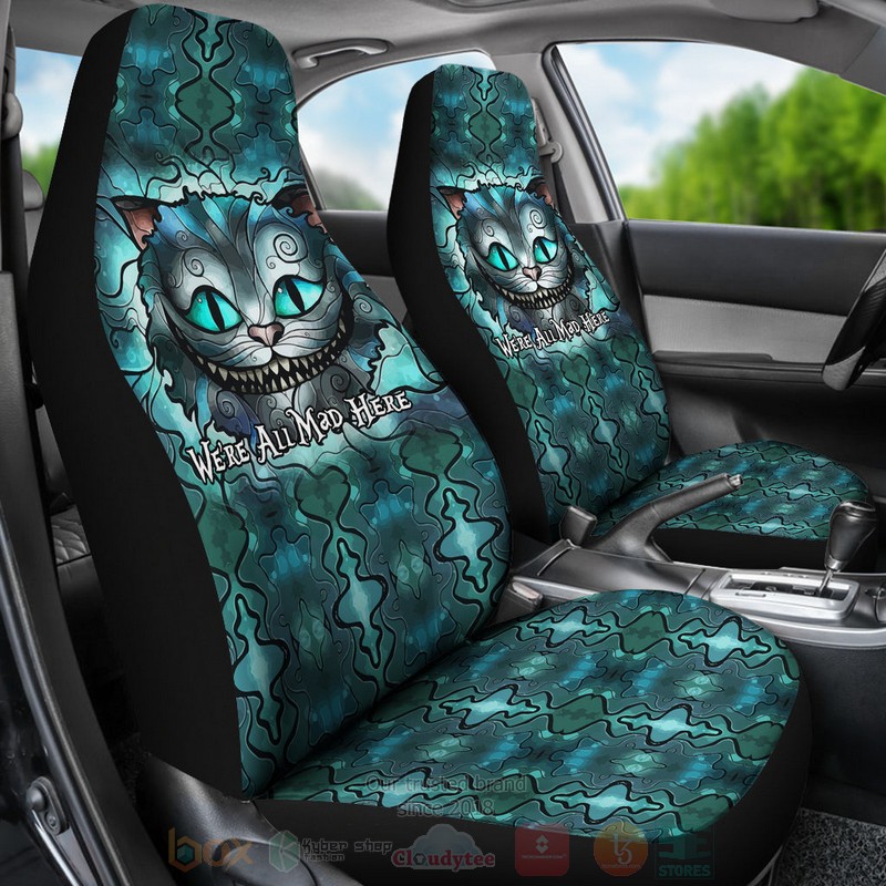 BEST Cheshire Kitten We're All Mad Here Luxury Car Seat Covers 3 BEST Cheshire Kitten We're All Mad Here Luxury Car Seat Covers word2