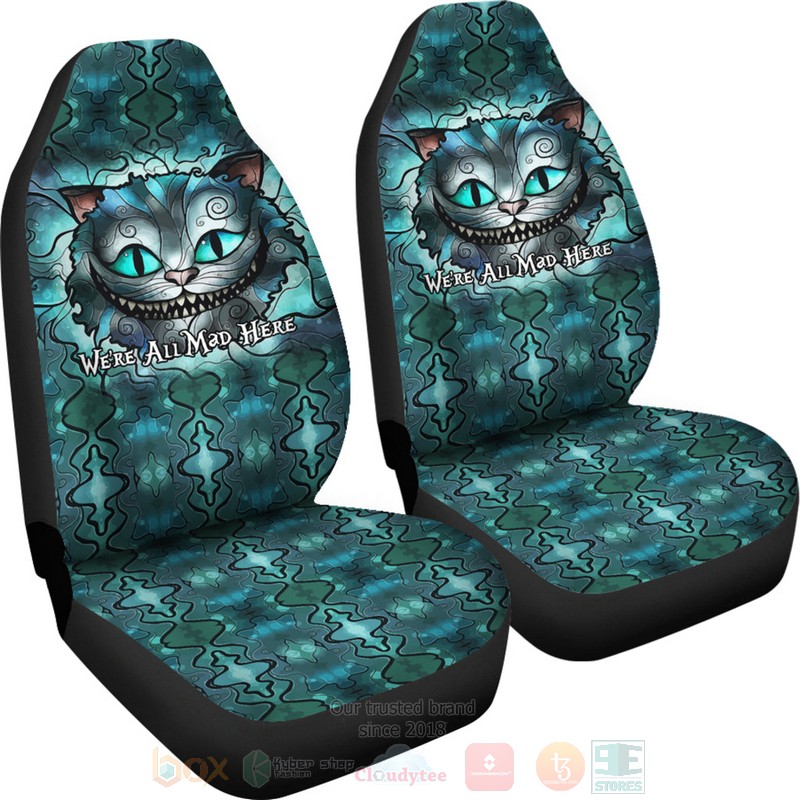 BEST Cheshire Kitten We're All Mad Here Luxury Car Seat Covers 4 BEST Cheshire Kitten We're All Mad Here Luxury Car Seat Covers word2