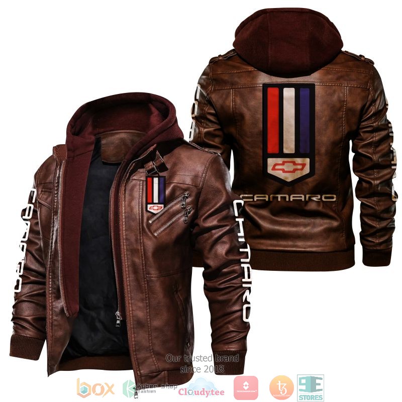 NEW Chevrolet Camaro PU Leather Jacket word2